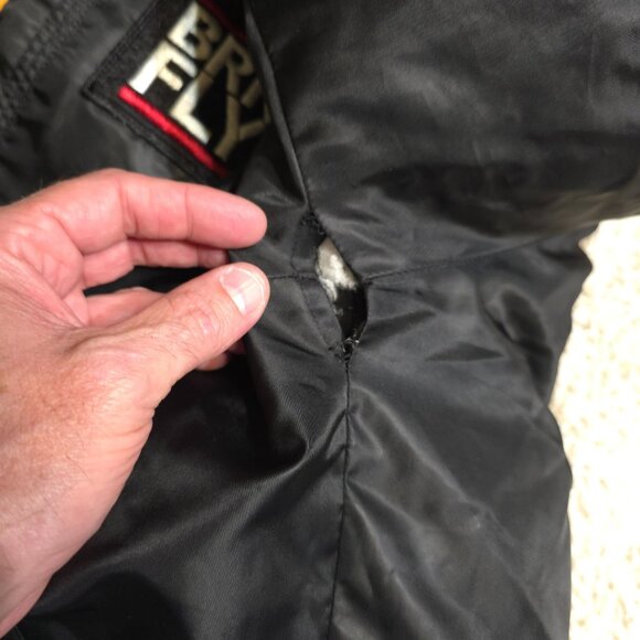 Born Fly Logo Puffer Jacket Size XL Reversible Black And White Flyest By Nature - Picture 3 of 15